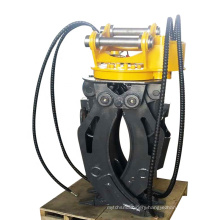 Wholesale 6-8 ton hydraulic rotator twin ram grapple for excavator